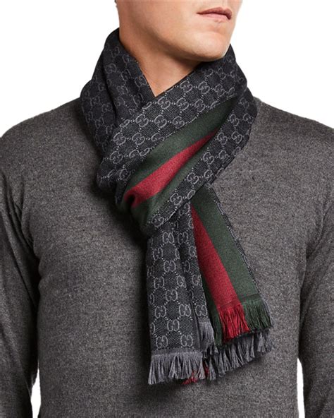 gucci scarf wool silk 140 men|original Gucci silk scarf.